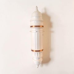 Bomba Blanca 4. Ceramic mural sculpture with gold and copper details.