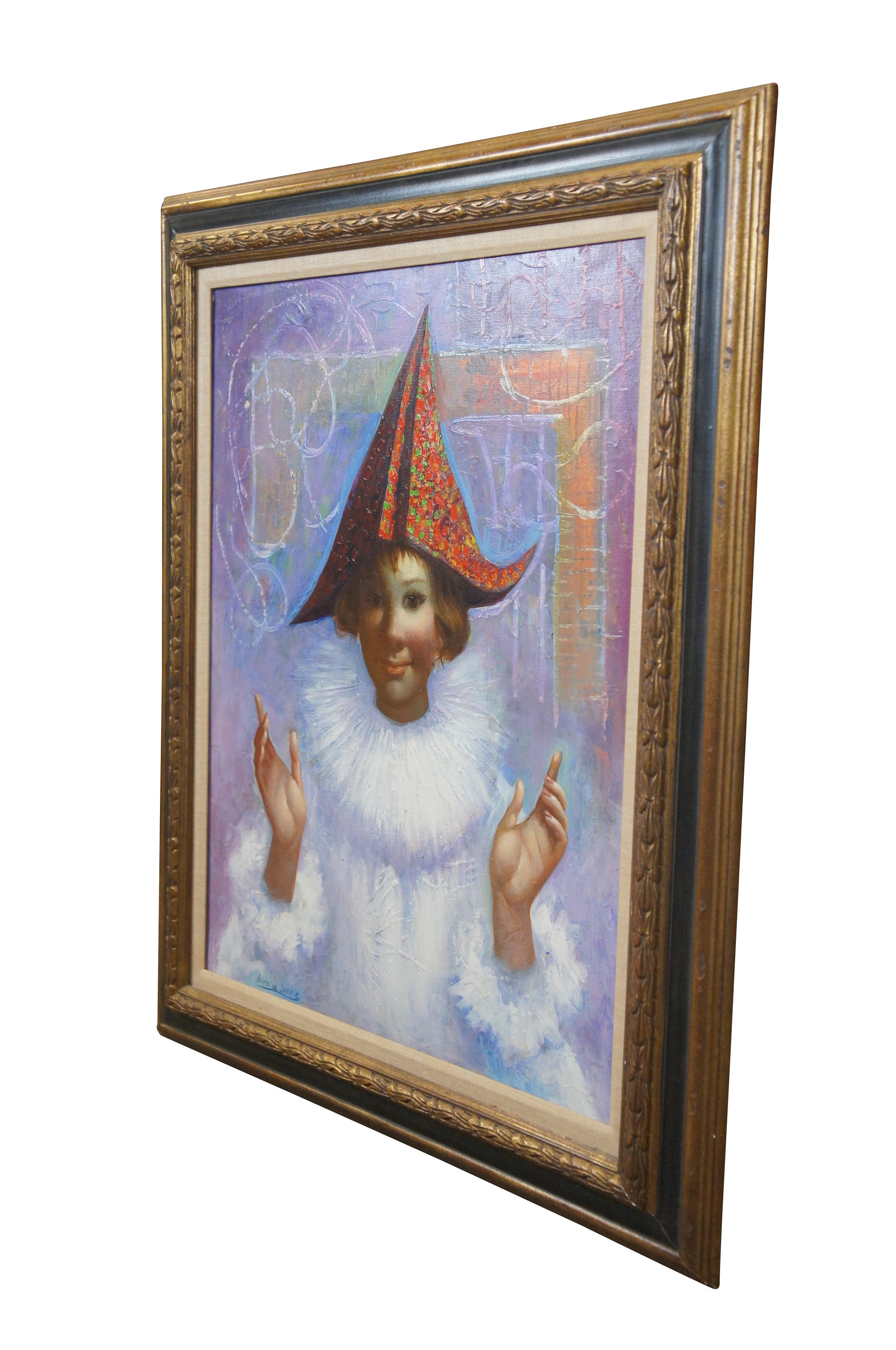 Jaime de Jaraiz La Monde Beatriz Harlequin Expressionist Oil Painting Spain 38