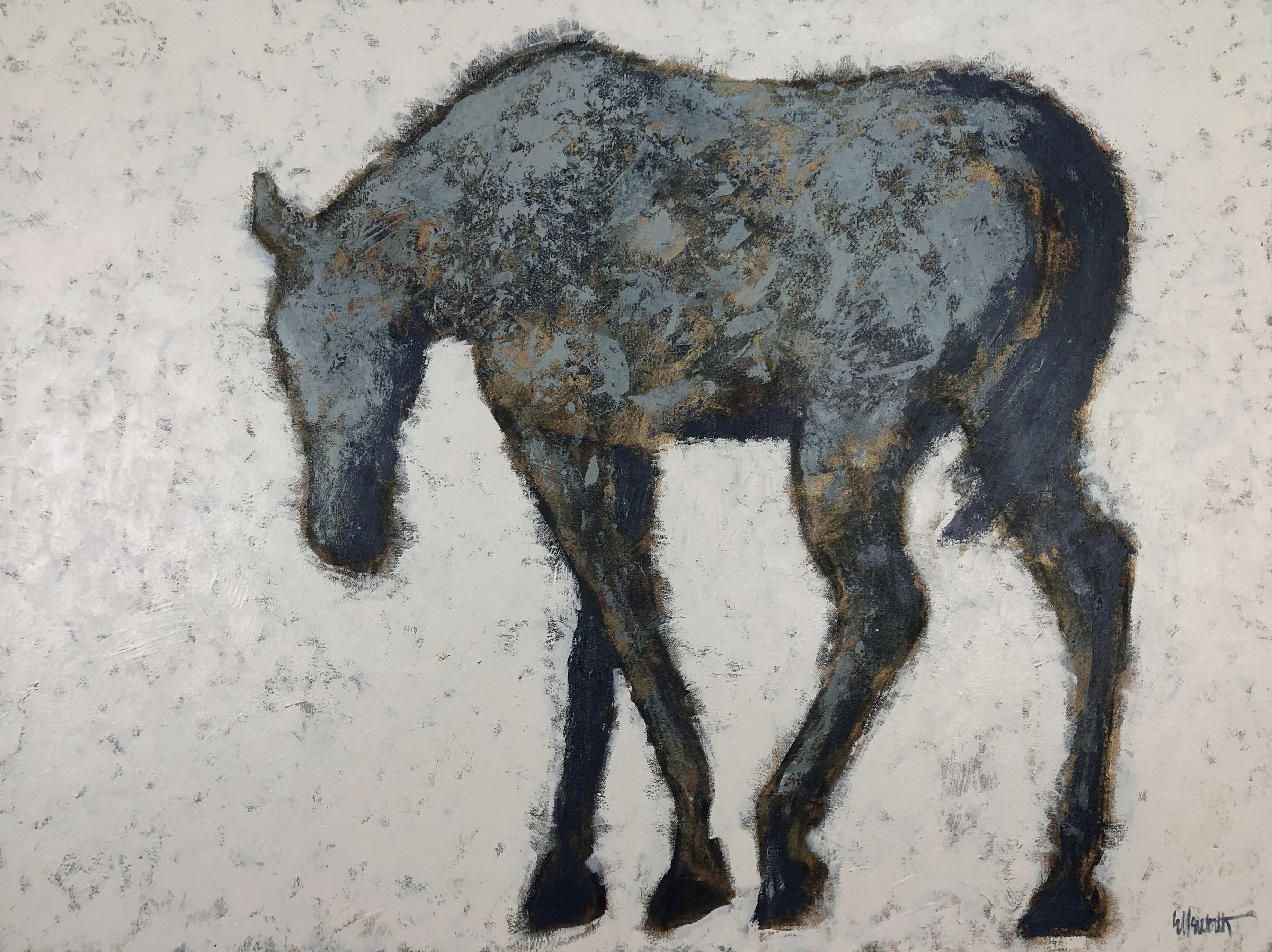 Jaime Ellsworth Animal Painting – Amble, Ölgemälde
