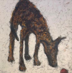 Coyote, peinture à l'huile