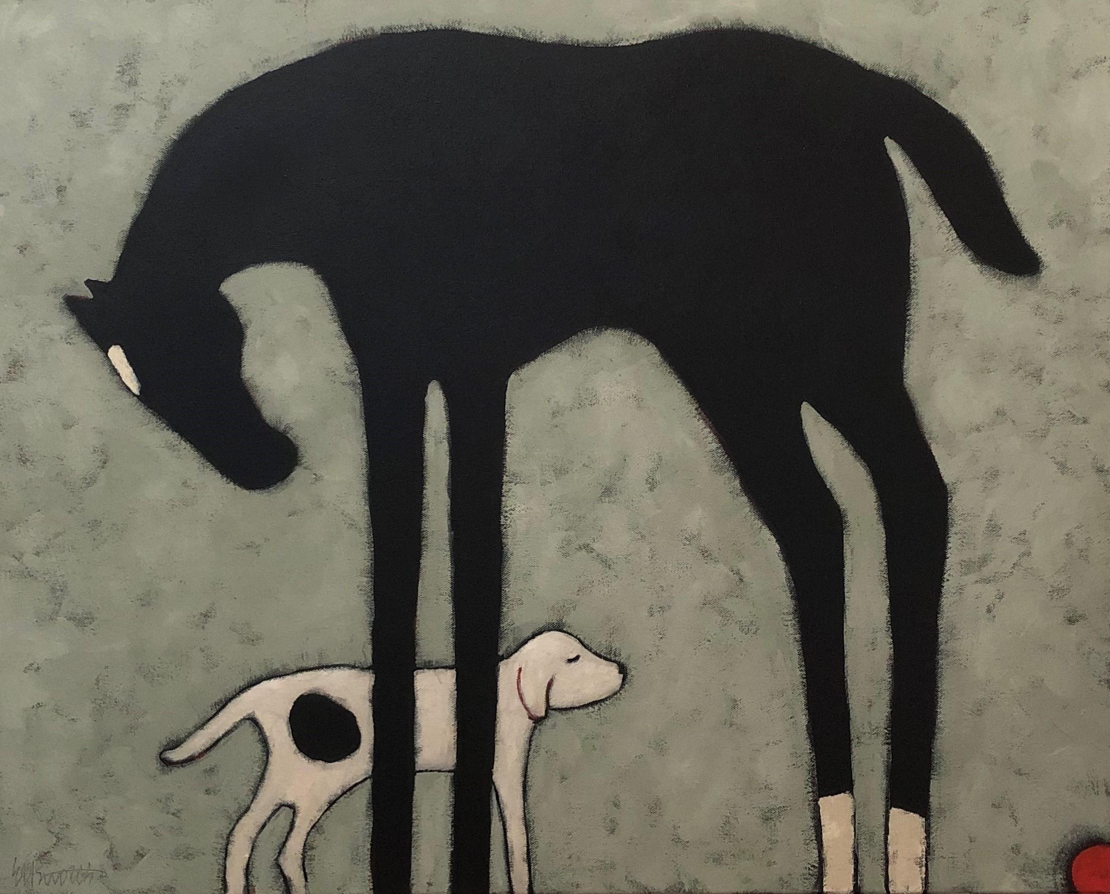 Jaime Ellsworth Animal Painting – Hello, Originalgemälde