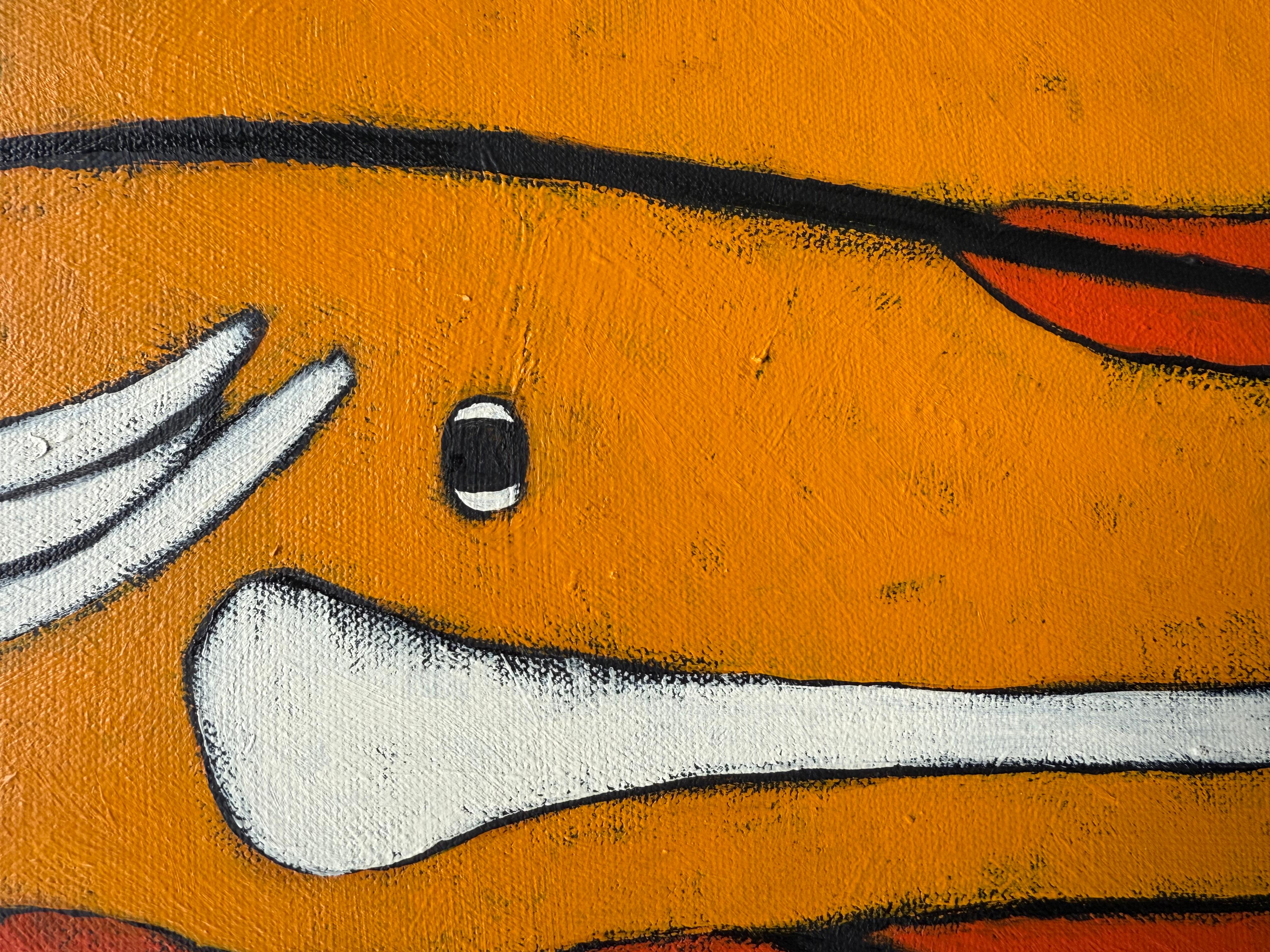 Palomino, Originalgemälde (Orange), Animal Painting, von Jaime Ellsworth