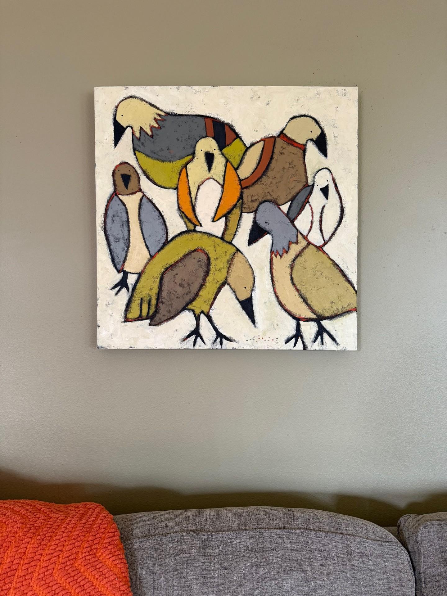 Peck, Pittura a olio - Painting Outsider Art di Jaime Ellsworth