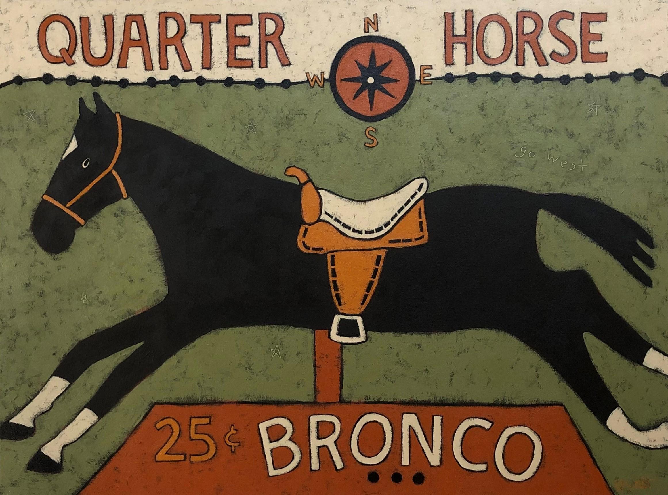 Horse Quarter Horse, peinture originale - Art de Jaime Ellsworth