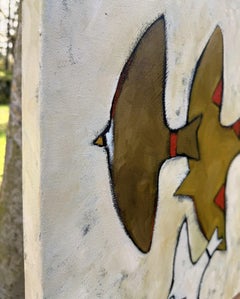 Vol de printemps, peinture à l'huile