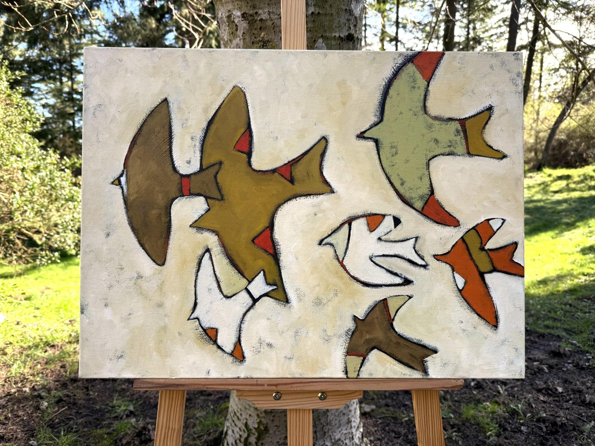 Vuelo de primavera, Pintura al óleo - Painting Arte marginal de Jaime Ellsworth