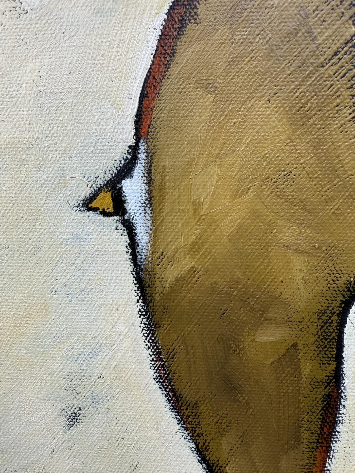 Vuelo de primavera, Pintura al óleo - Animal Painting Beige de Jaime Ellsworth