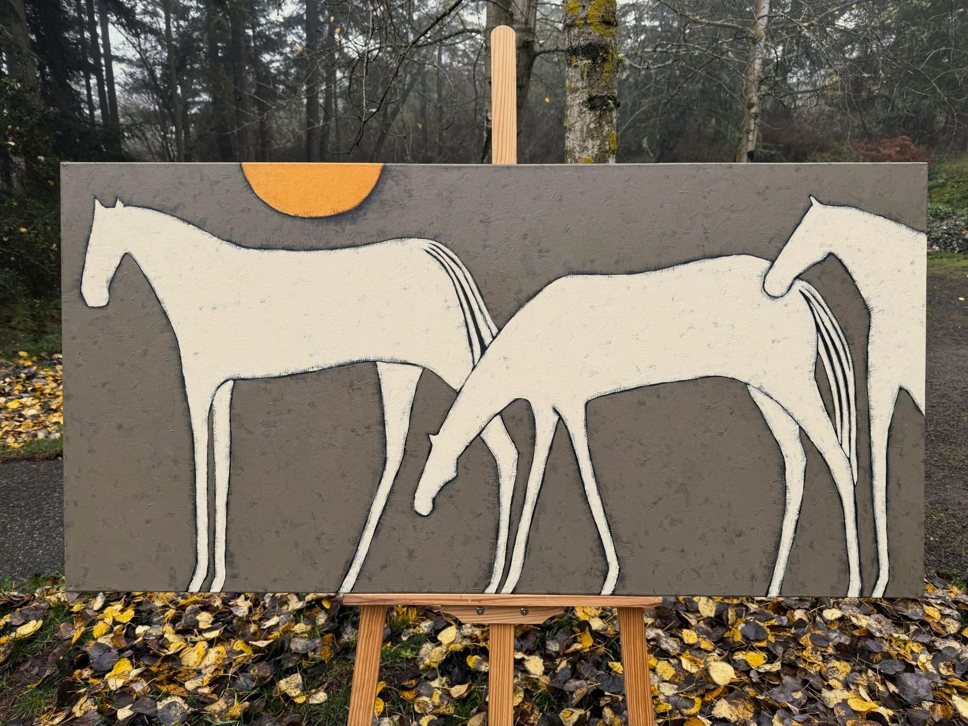 Sonnenuntergangsherde, Originalgemälde (Zeitgenössisch), Painting, von Jaime Ellsworth