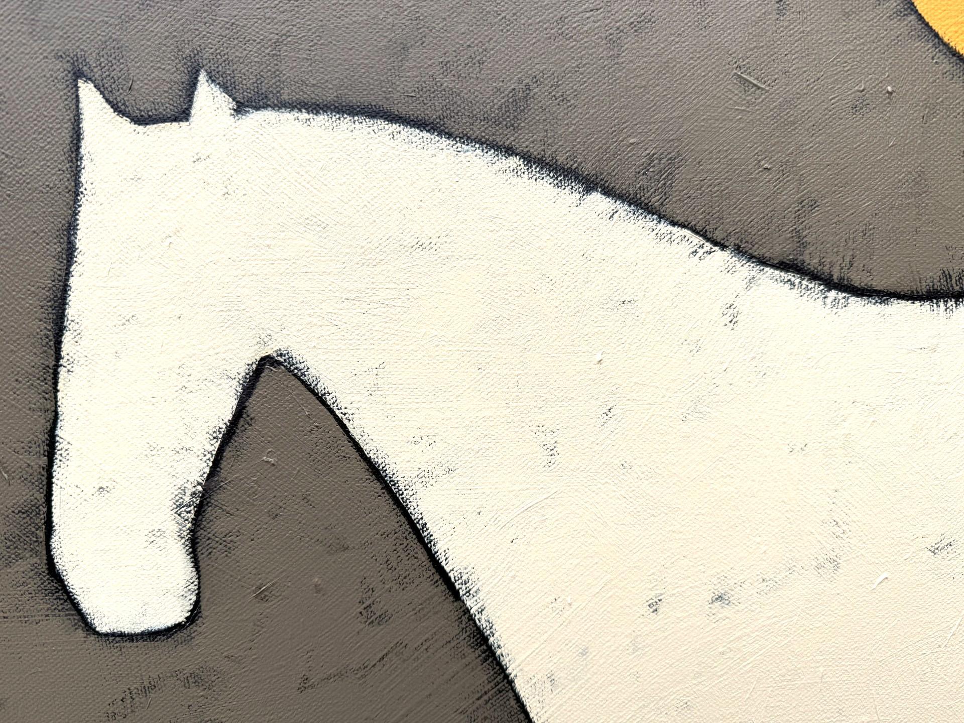 Sonnenuntergangsherde, Originalgemälde (Grau), Animal Painting, von Jaime Ellsworth