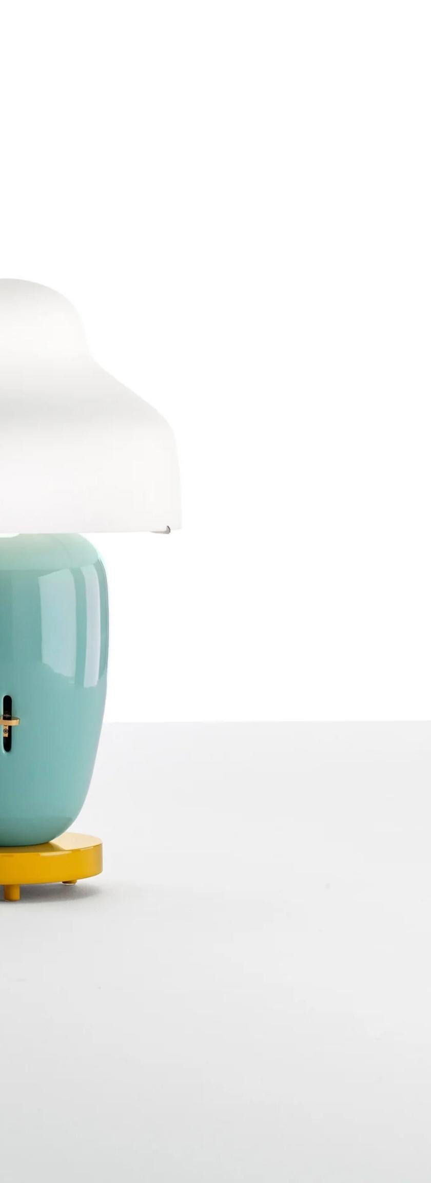 Jaime hayan Chinoz Green - Ocre Base Table Lamp For Parachilna In New Condition For Sale In Barcelona, Barcelona