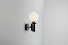Jaime Hayon Aballs A Black Ceramic Wall Lamp for Parachilna