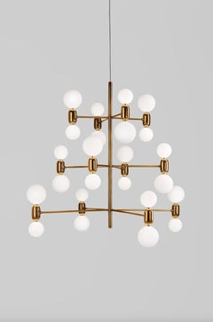 Jaime Hayon Aballs Chandelier 12 Golden Suspension Lamp For Parachilna