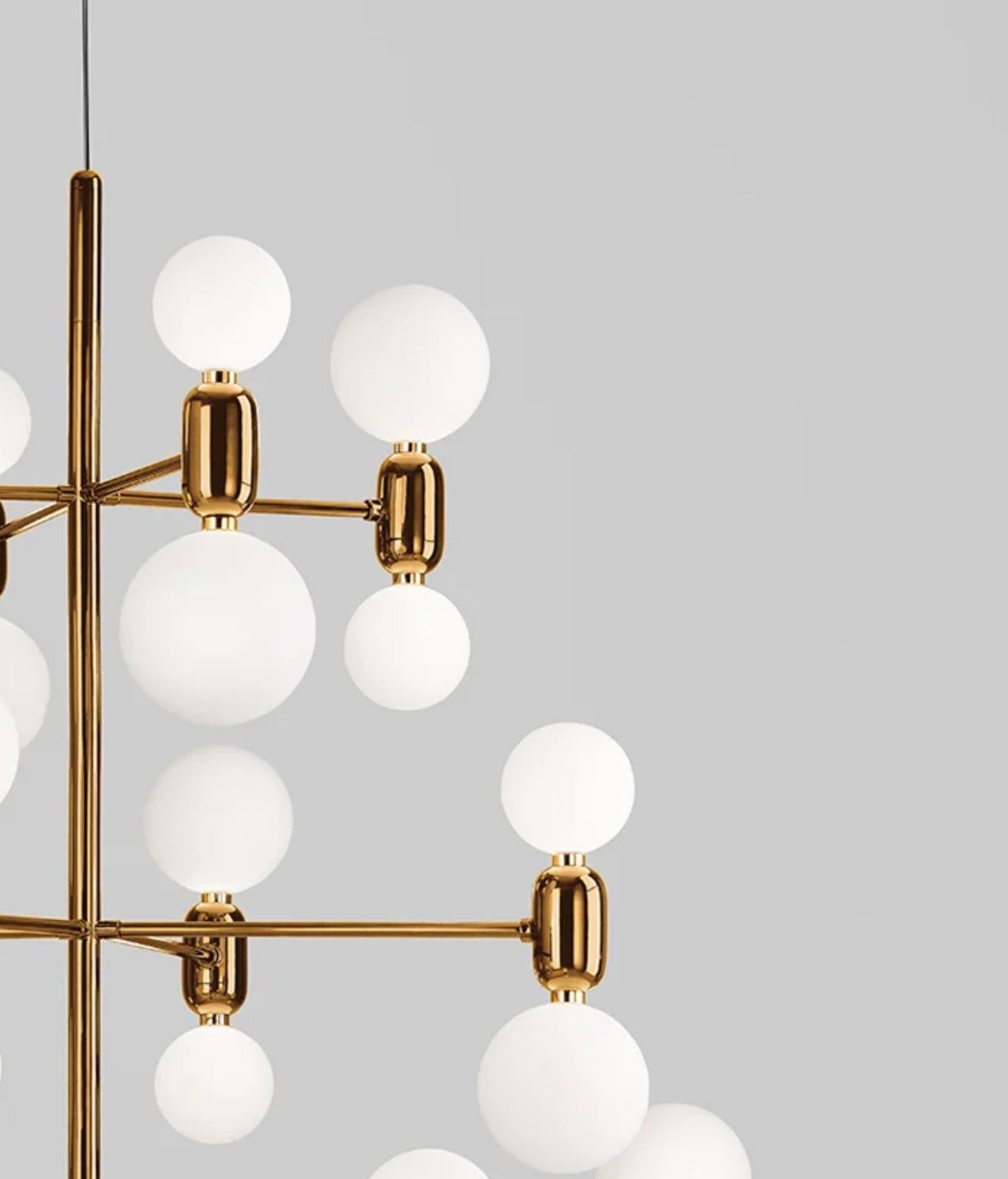 Jaime Hayon Aballs Lampadario 12 Sospensioni Dorate Per Parachilna In condizioni Nuovo in vendita a Barcelona, Barcelona