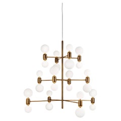 Jaime Hayon Aballs Chandelier 12 Golden Suspension Lamp For Parachilna