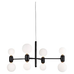 Jaime Hayon Aballs Chandelier 4 Black Suspension Lamp For Parachilna