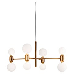 Jaime Hayon Aballs Chandelier 4 Golden Suspension Lamp For Parachilna