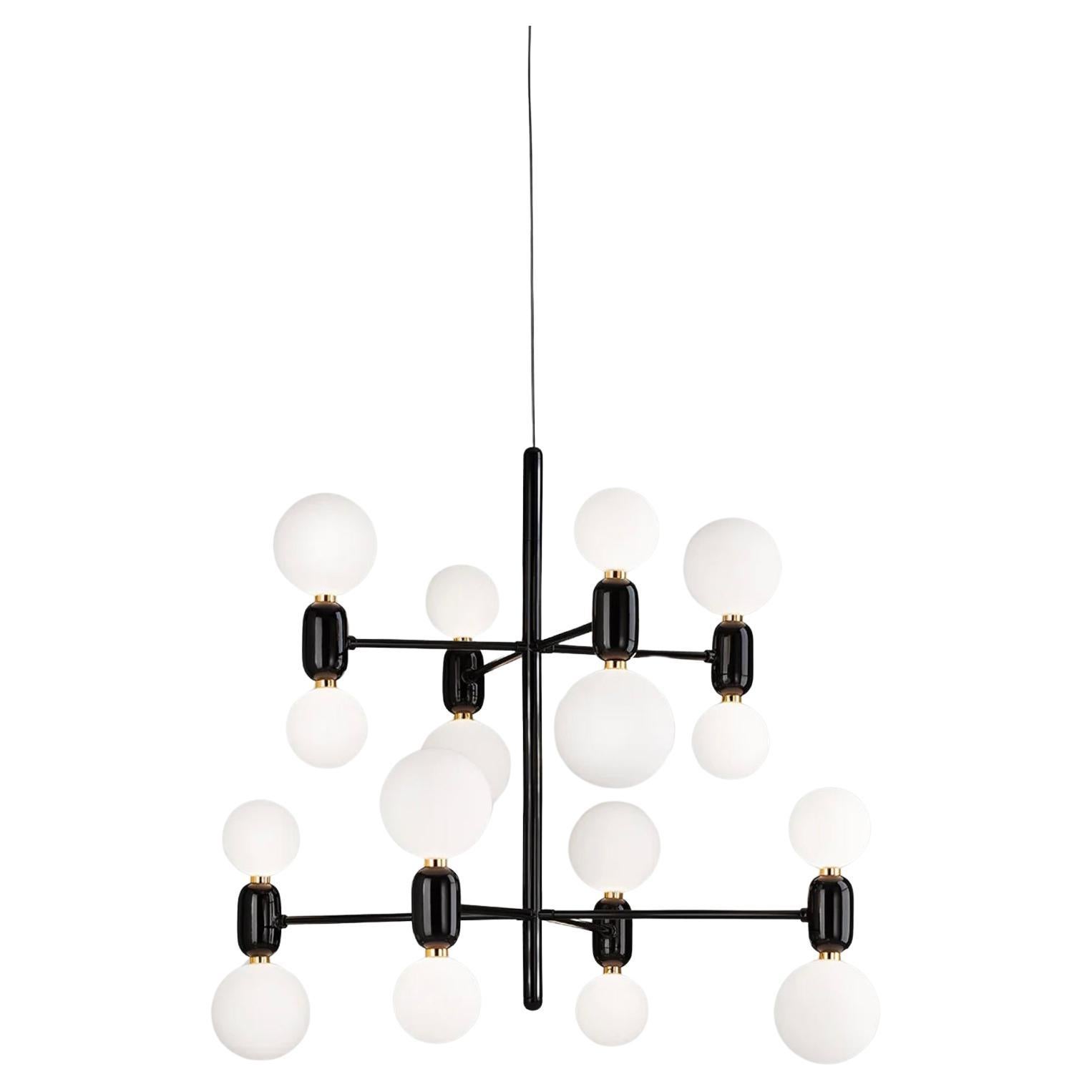 Jaime Hayon Aballs Lampadario 8 Sospensione Nero Per Parachilna