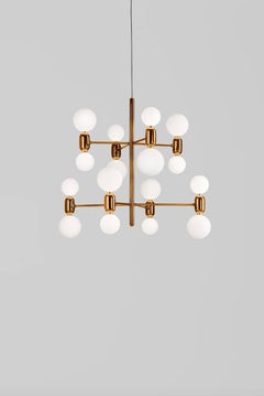 Jaime Hayon Aballs Chandelier 8 Golden  Suspension Lamp For Parachilna