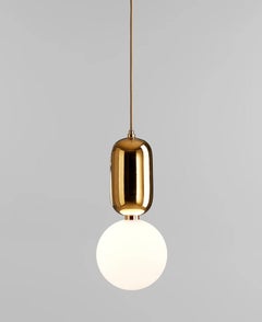 Jaime Hayon Aballs T Me Golden Suspension Lamp For Parachilna
