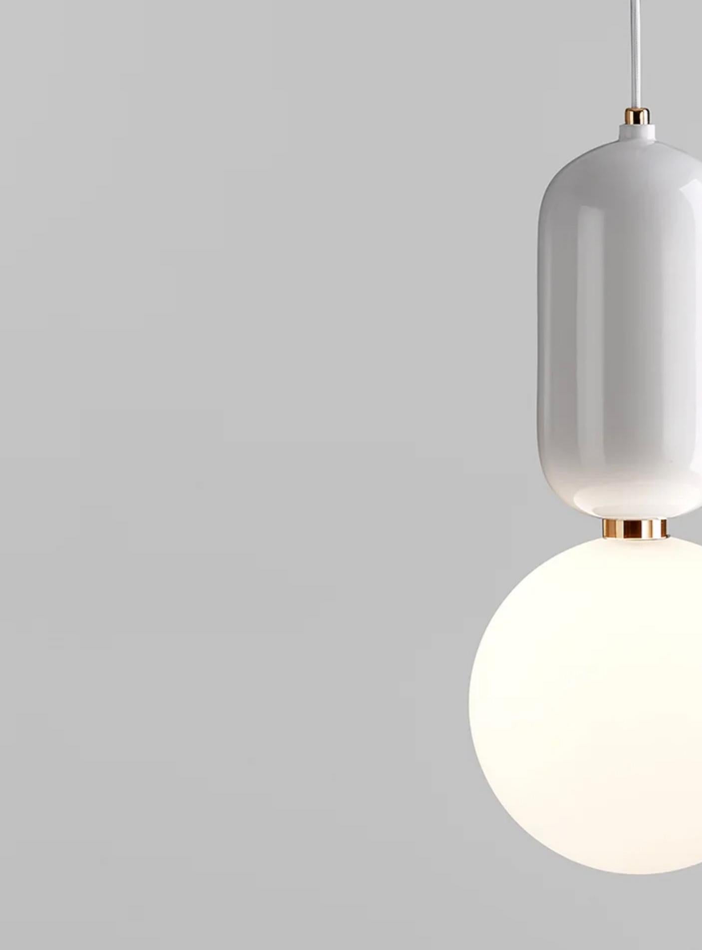 Mid-Century Modern Lampe à suspension blanche « T Me » de Jaime Hayon pour Parachilna en vente