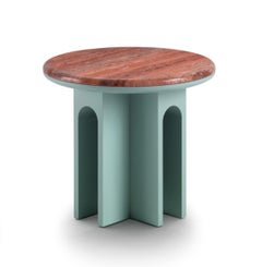 Jaime Hayon 'Arcolor' 50 Side Table in Green and Travertino Rosso for Arflex