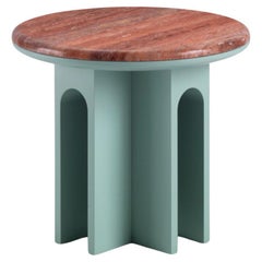 Mesa auxiliar Jaime Hayon 'Arcolor' 50 en verde y travertino rosso para Arflex