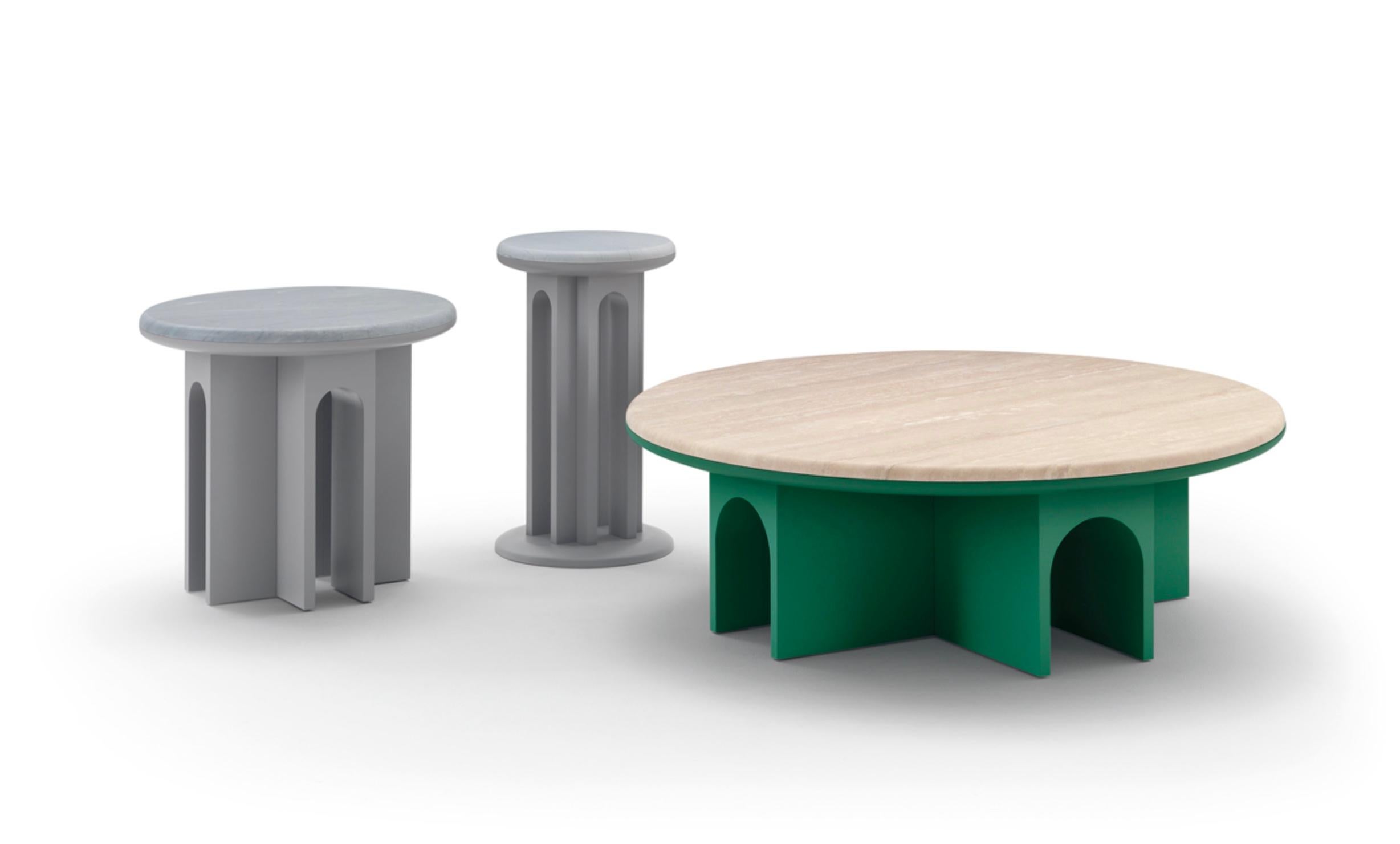 Table d'appoint Arcolor 50 en gris et marbre Bardiglio de Jaime Hayon pour Arflex en vente 3