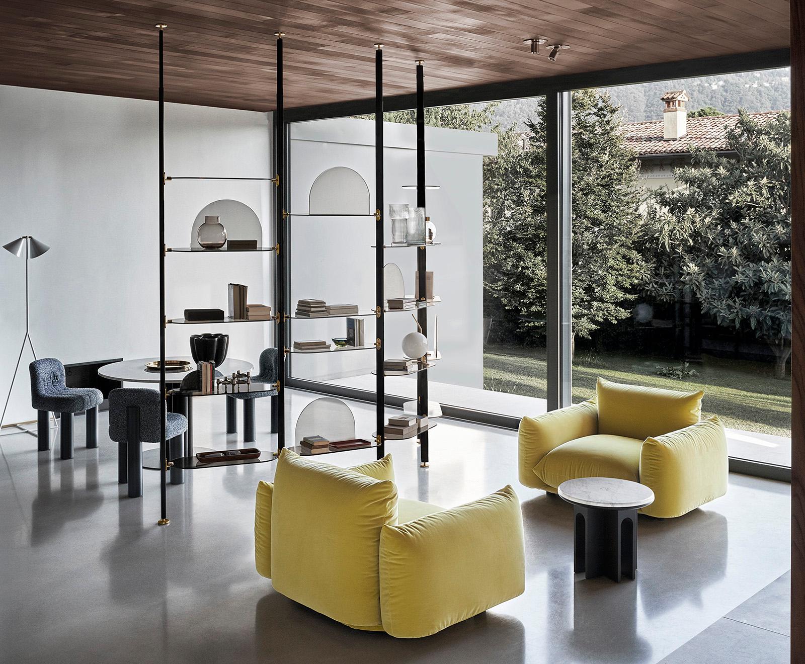 italien Table d'appoint Arcolor 50 en gris et marbre Bardiglio de Jaime Hayon pour Arflex en vente