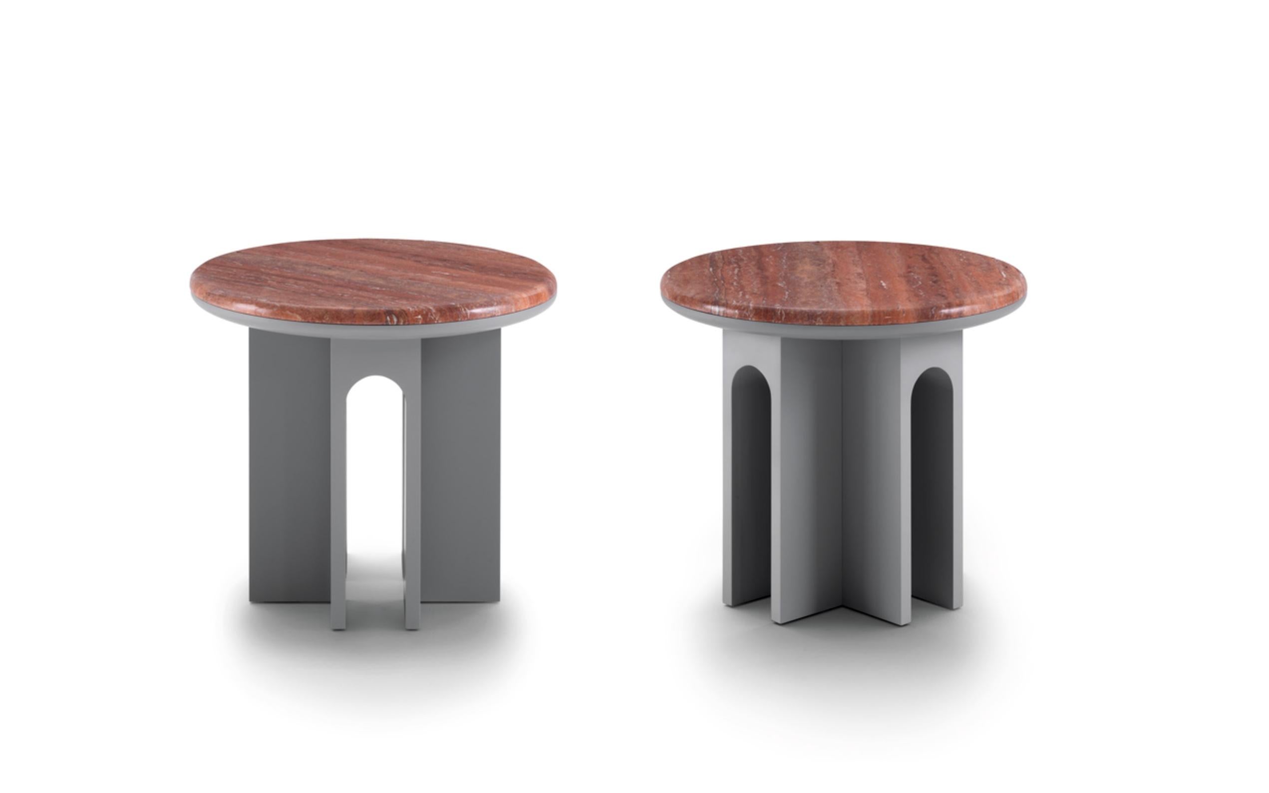 XXIe siècle et contemporain Table d'appoint Arcolor 50 en gris et marbre Bardiglio de Jaime Hayon pour Arflex en vente