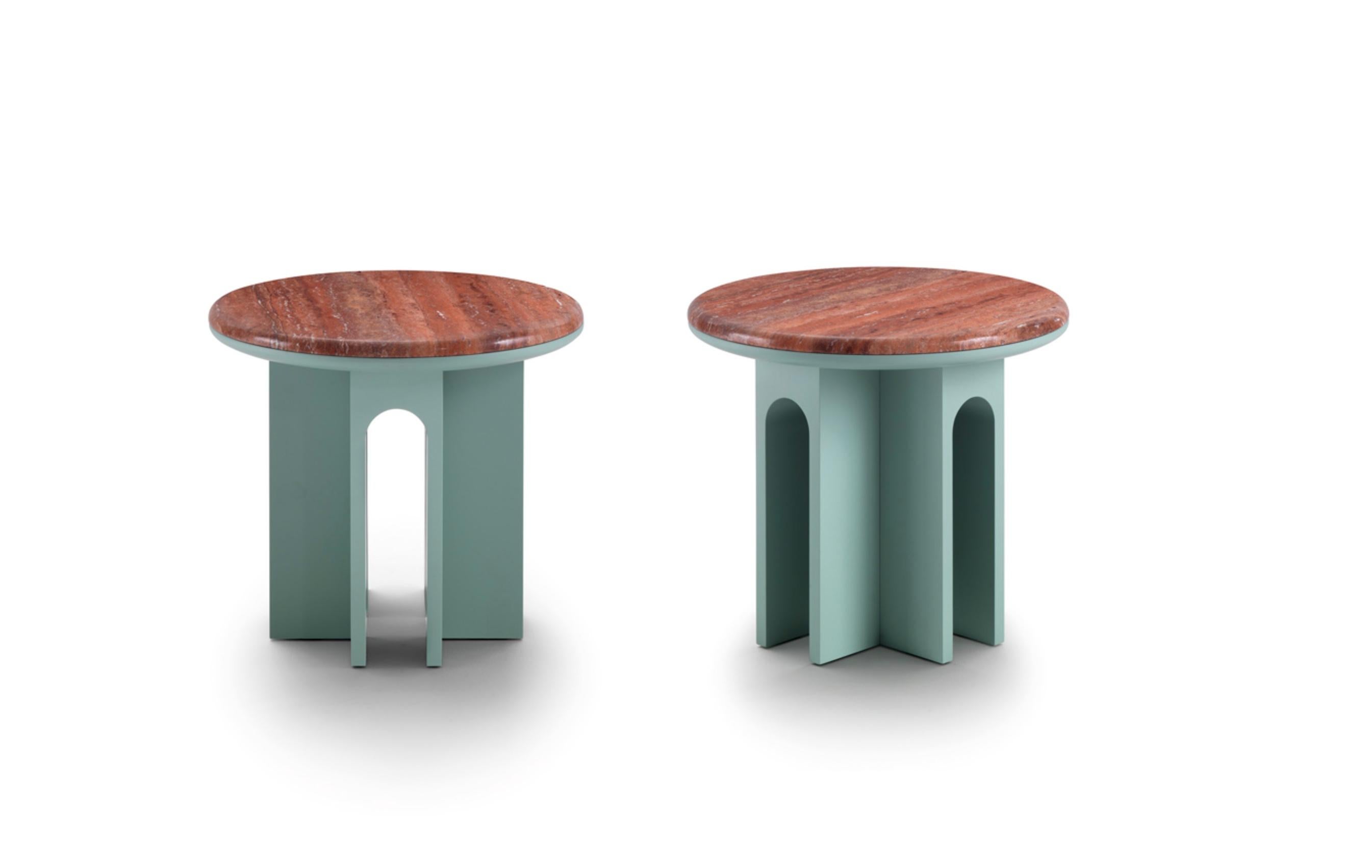 Table d'appoint Arcolor 50 en gris et marbre Bardiglio de Jaime Hayon pour Arflex en vente 1