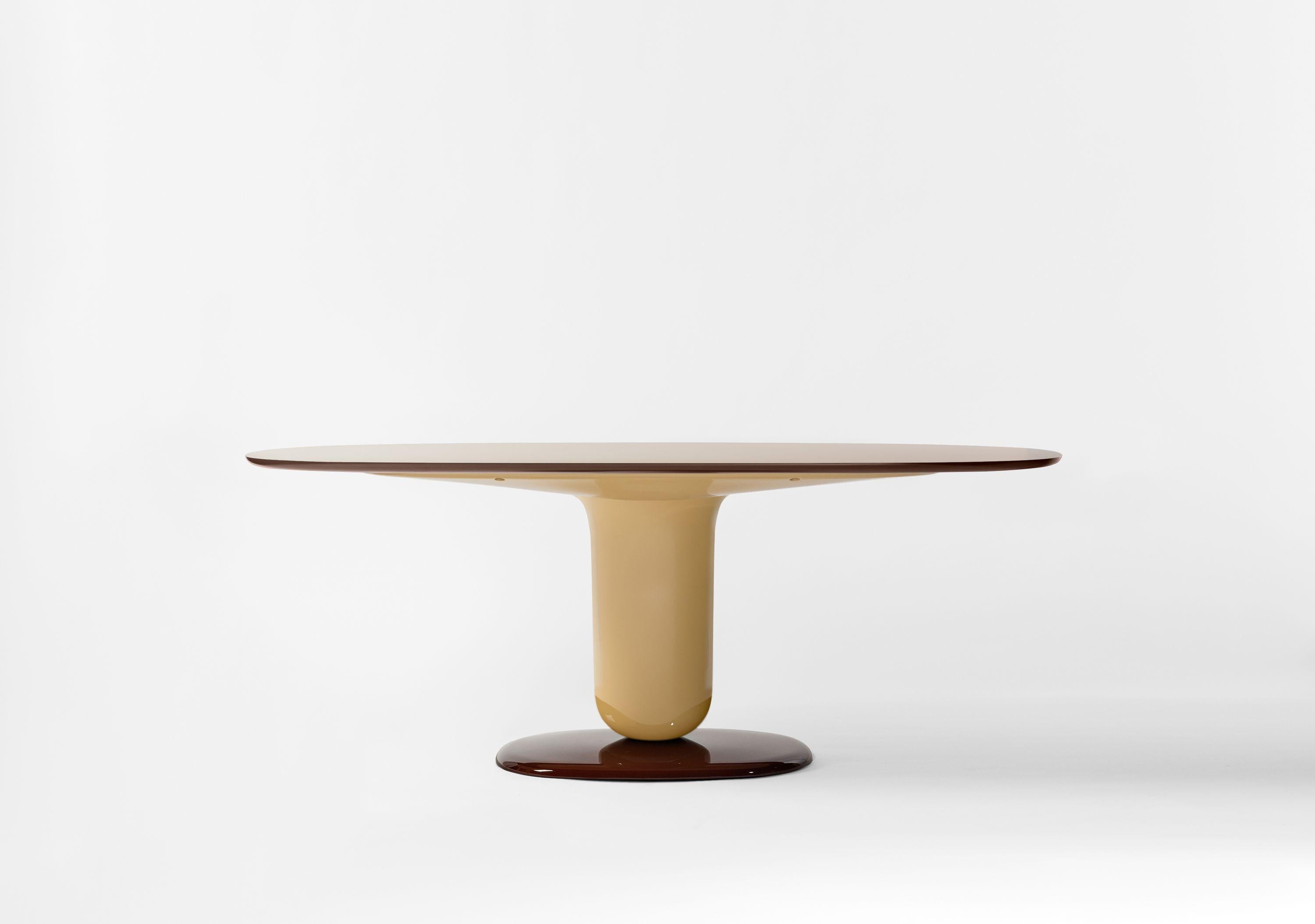 Table designed by Jaime Hayon in 2021, added to the Explorer collection that started in 2019.
Manufactured by BD Barcelona in Spain.

As a continuation of the playful explorer table series and following its elegant beauty, we are proud to