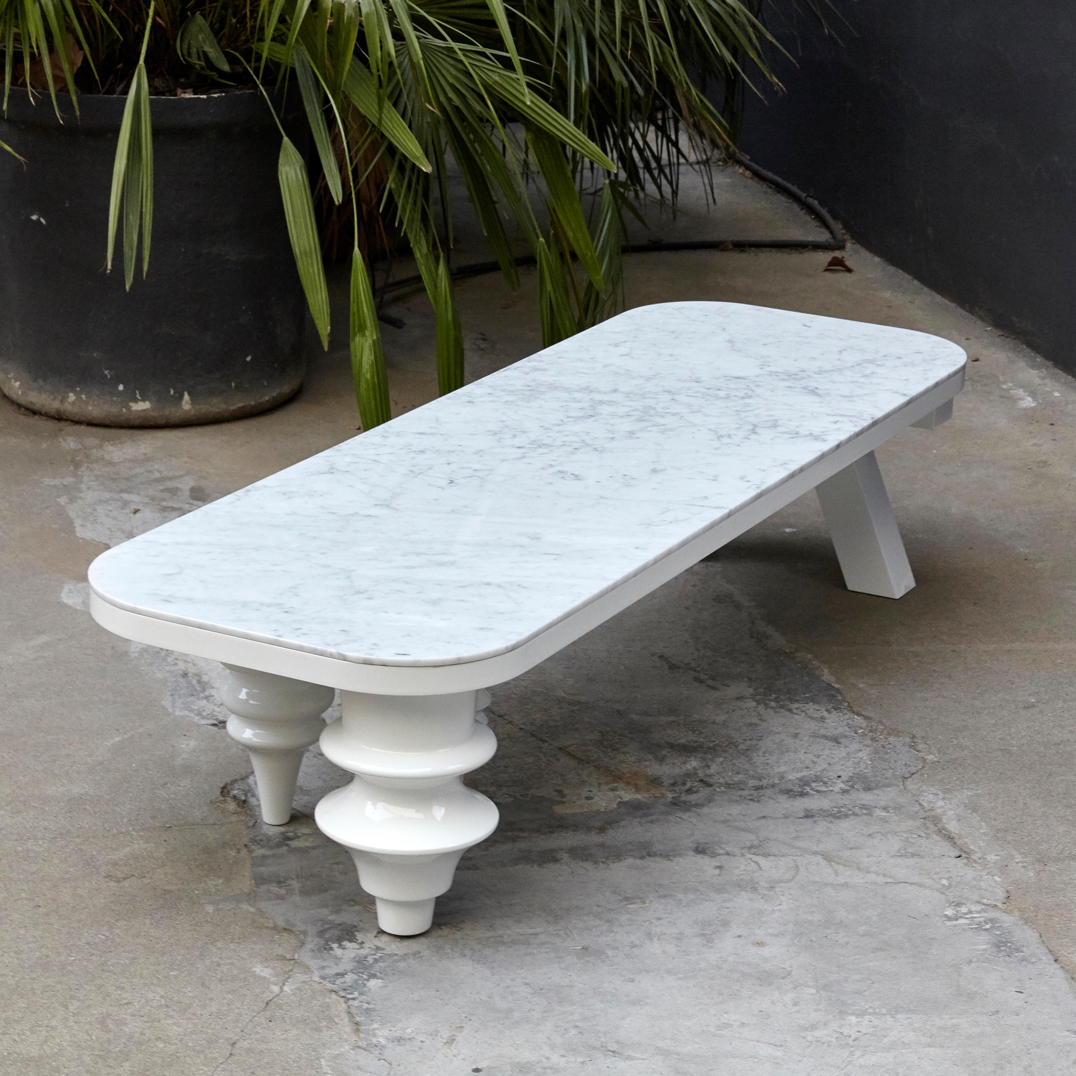 Contemporary Jaime Hayon Black and White Marble Multileg Low Table by BD Barcelona