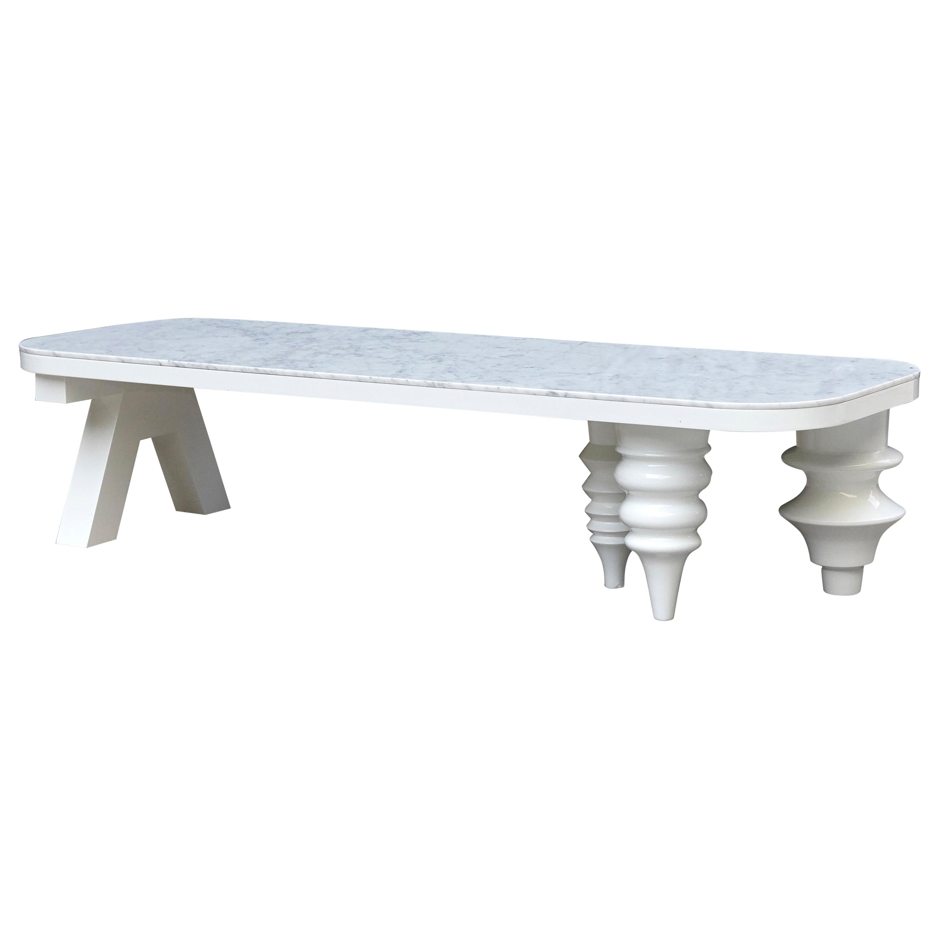 Jaime Hayon Black and White Marble Multileg Low Table by BD Barcelona