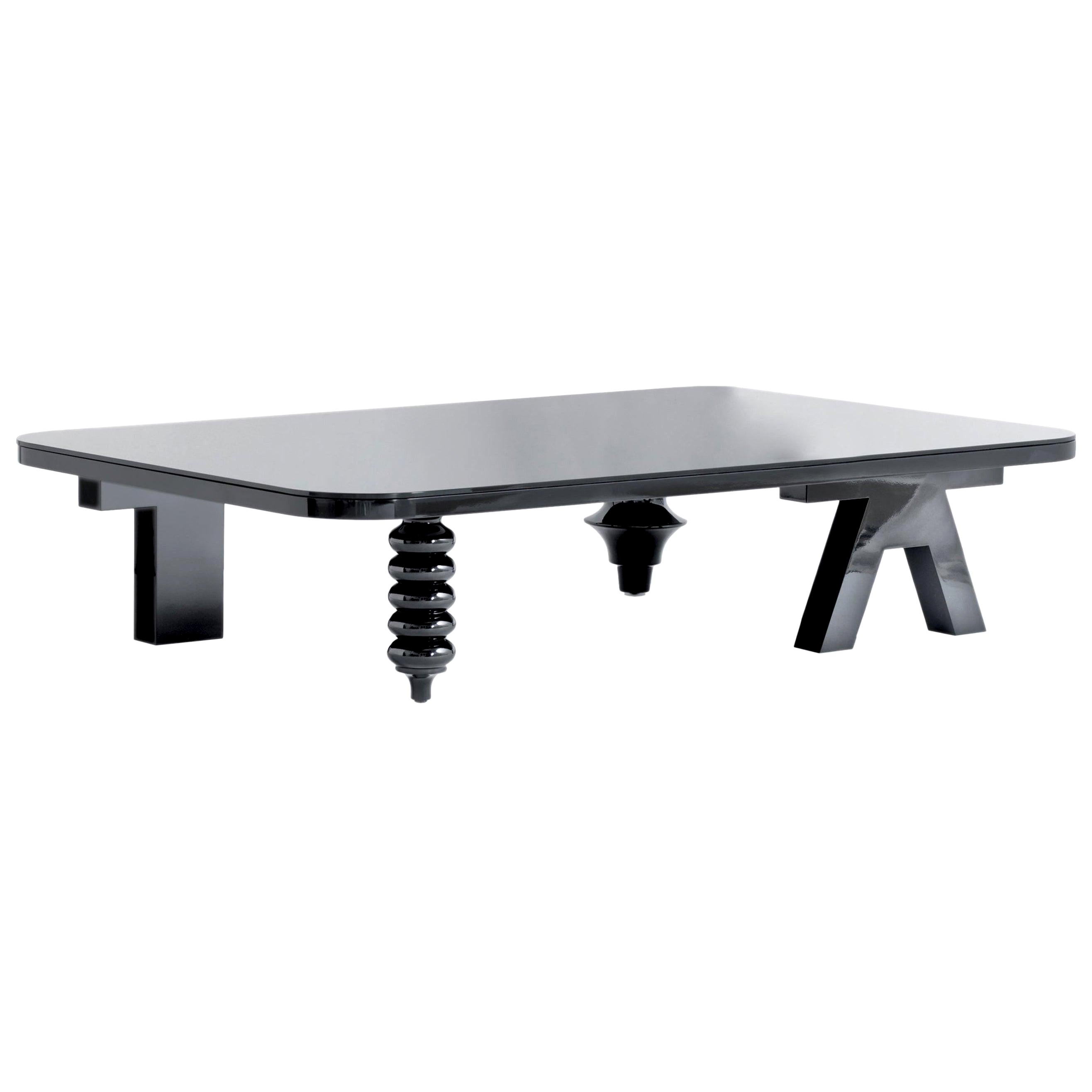 Jaime Hayon Black Multileg Black Low Table by BD Barcelona For Sale
