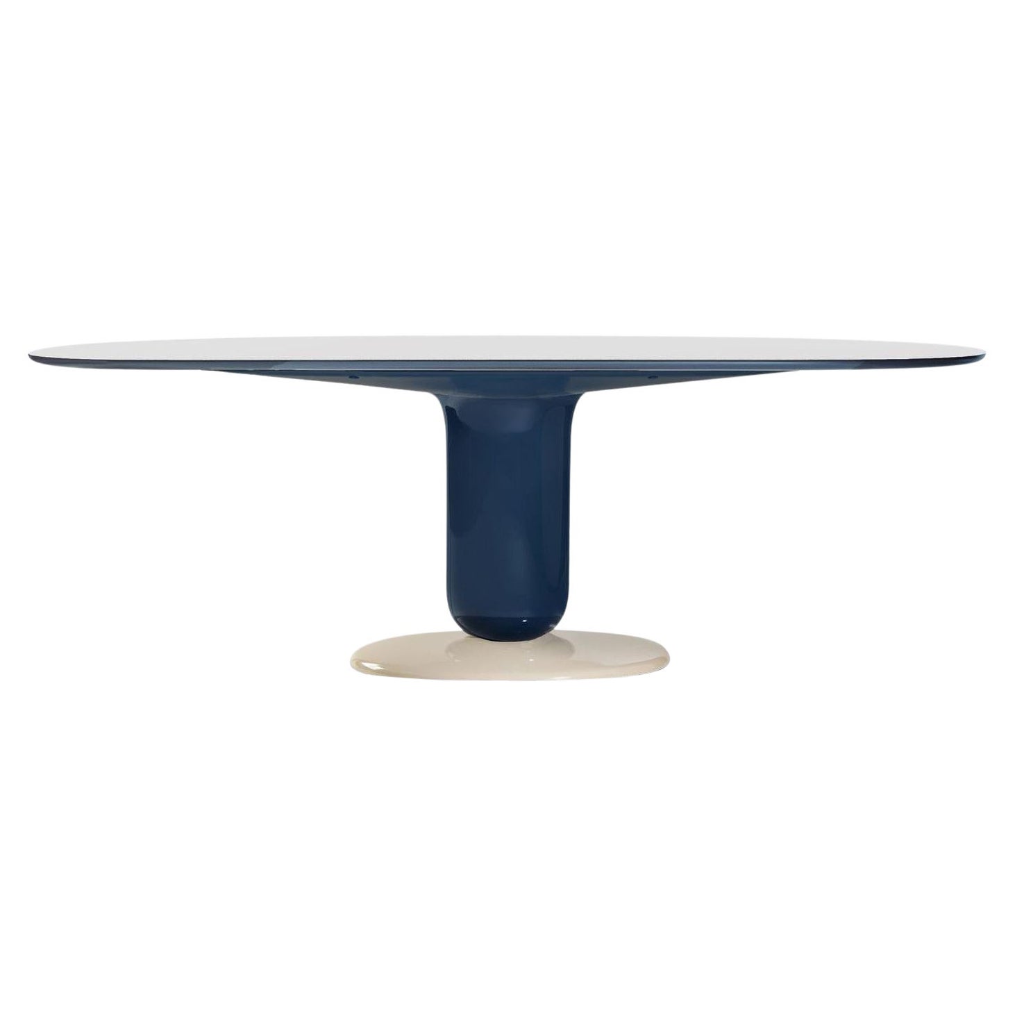 Jaime Hayon Blue Contemporary 220 Explorer Dining Table by Bd Barcelona For Sale