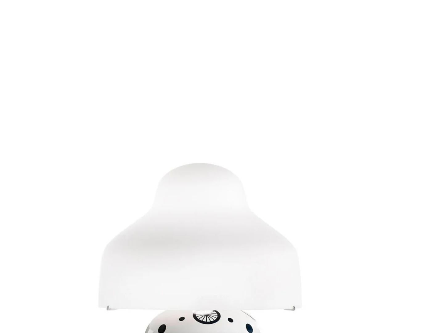 Jaime Hayon Chinoz Ming - Burgundy Base White Matte Table Lamp For Parachilna For Sale 1