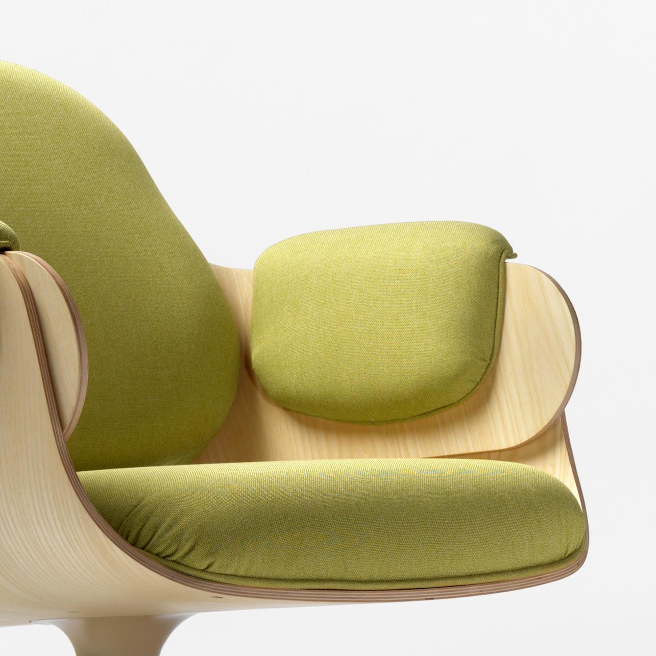 Modern Jaime Hayon, Contemporary, Ash, Pistachio Upholstery Low Lounger Armchair For Sale
