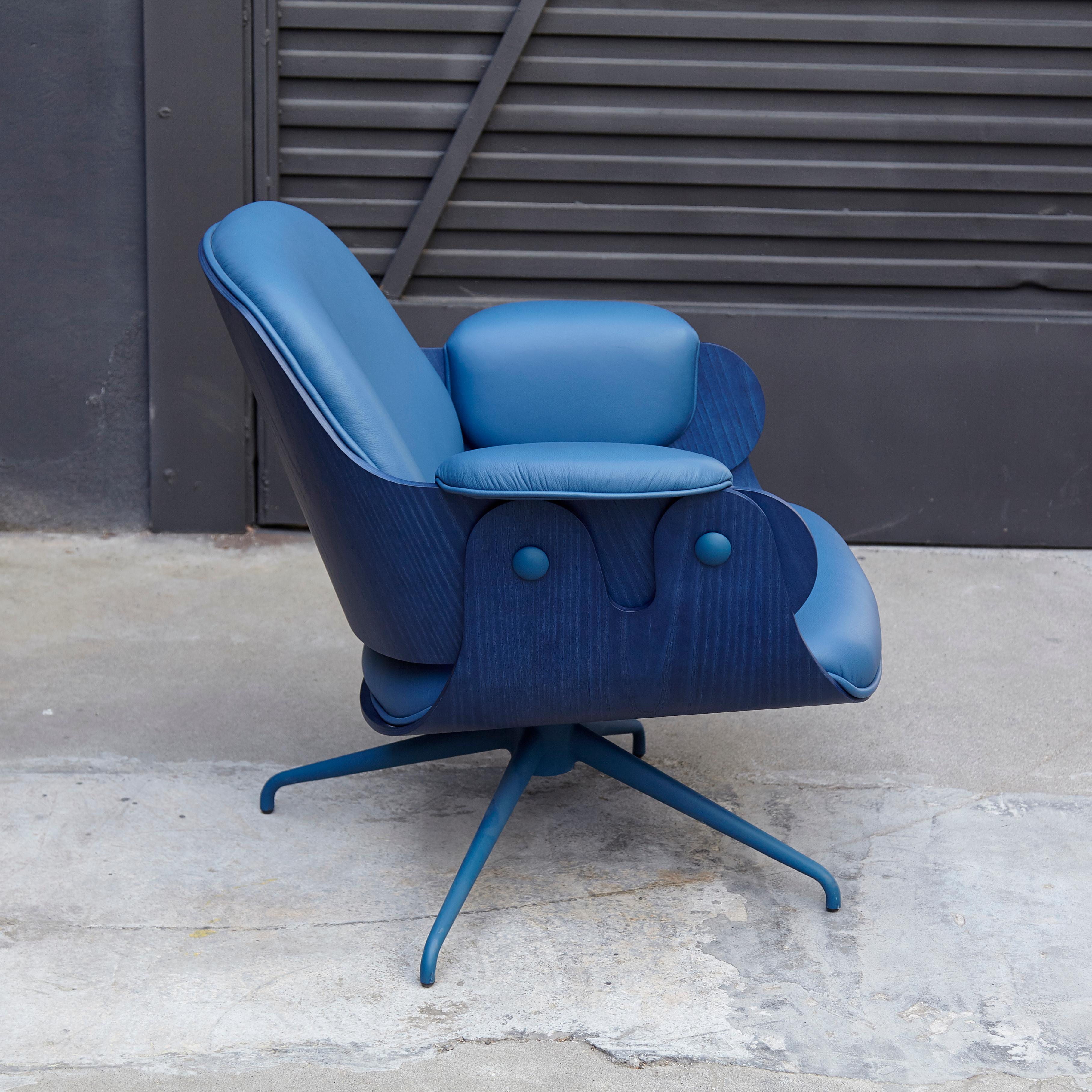 Jaime Hayon, Contemporary, Blue Low Lounger Armchair In Good Condition In Barcelona, Barcelona
