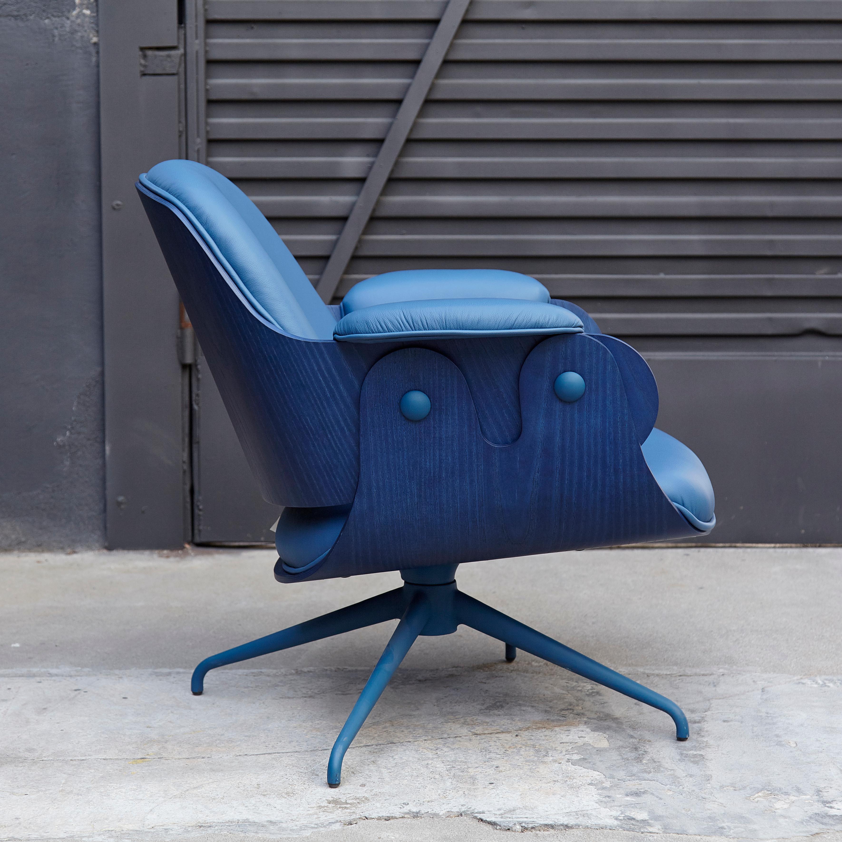 Upholstery Jaime Hayon, Contemporary, Blue Low Lounger Armchair