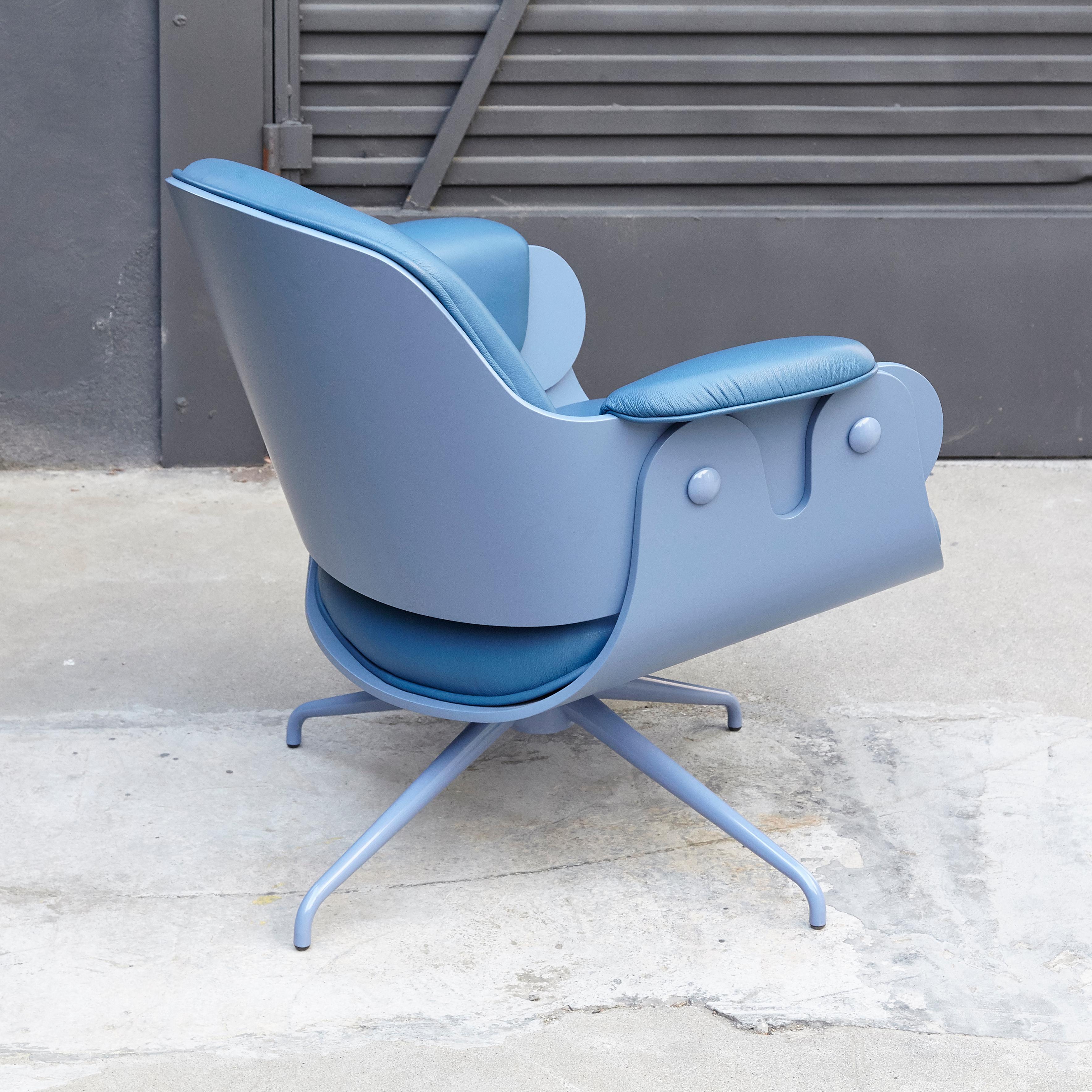 Aluminum Jaime Hayon, Contemporary, Blue Low Lounger Armchair
