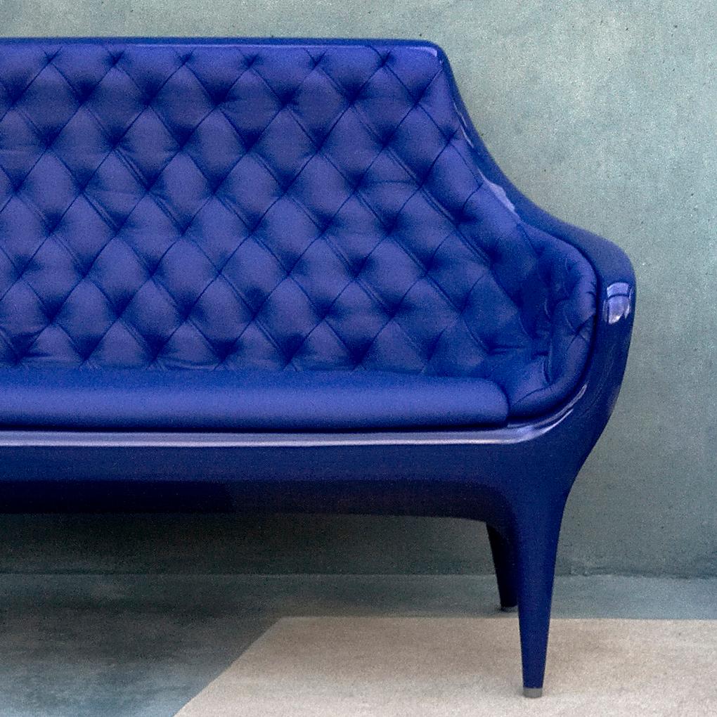 Polystyrene Jaime Hayon Contemporary Blue Showtime Sofa Lacquered by BD Barcelona
