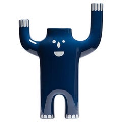 Jaime Hayon Vaso contemporaneo in ceramica smaltata Oggetto decorativo Blu