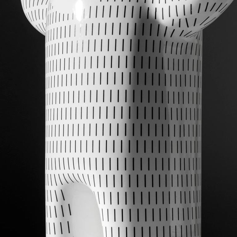 Ceramic Jaime Hayon Contemporary Glazed Happy Susto White Vase