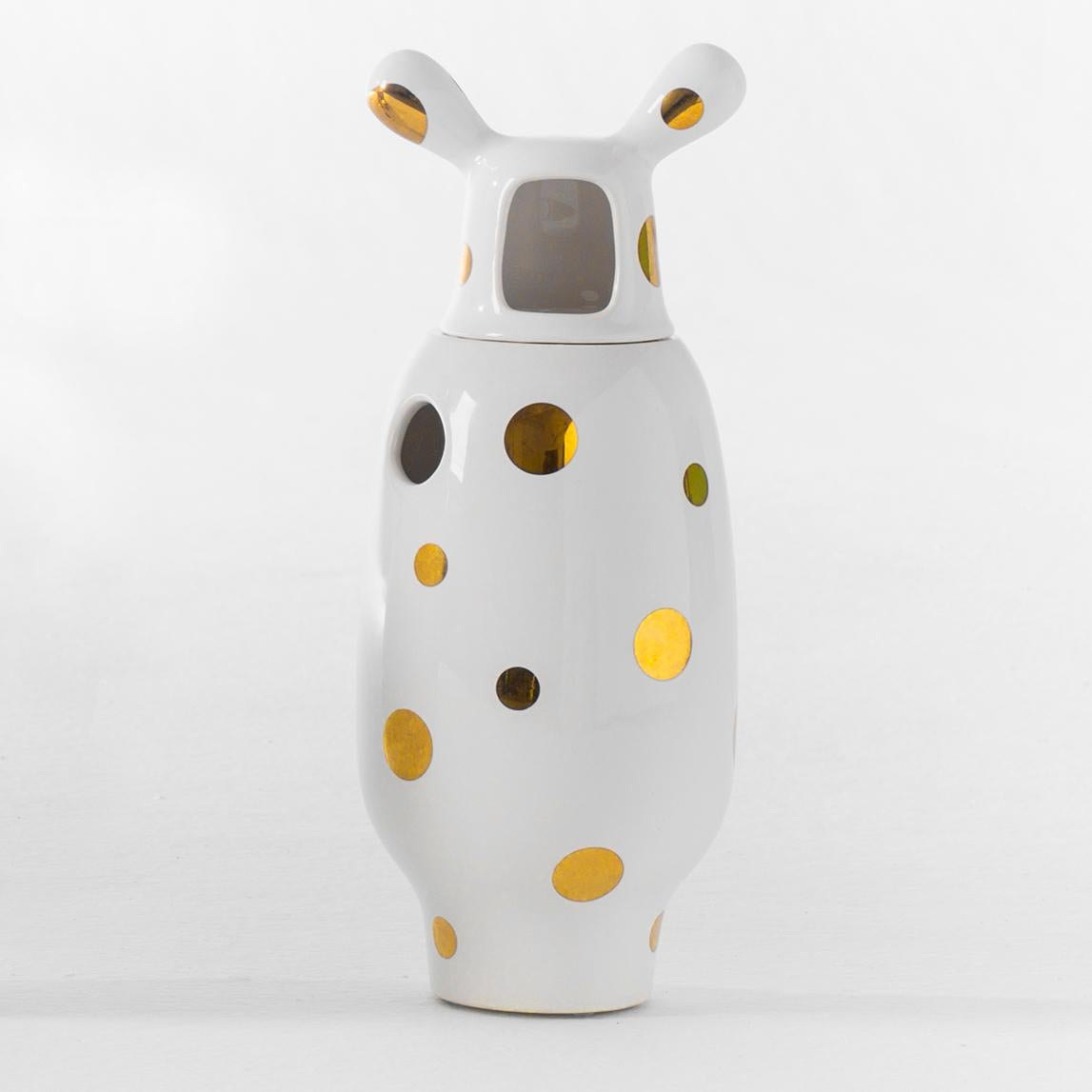 Spanish Jaime Hayon Contemporary Glazed Stoneware 'Showtime 10' Vase Number 2 ENVIOS