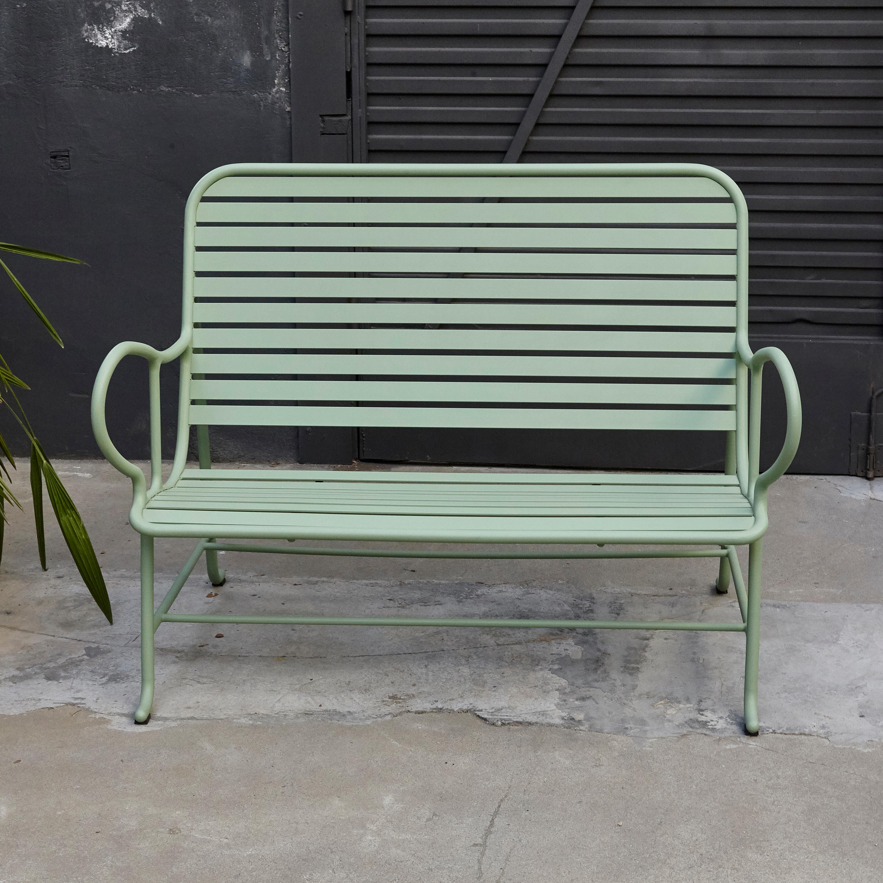 Painted Jaime Hayon Contemporary Green Sculptural 'Gardenias' Outdoor Bench for BD