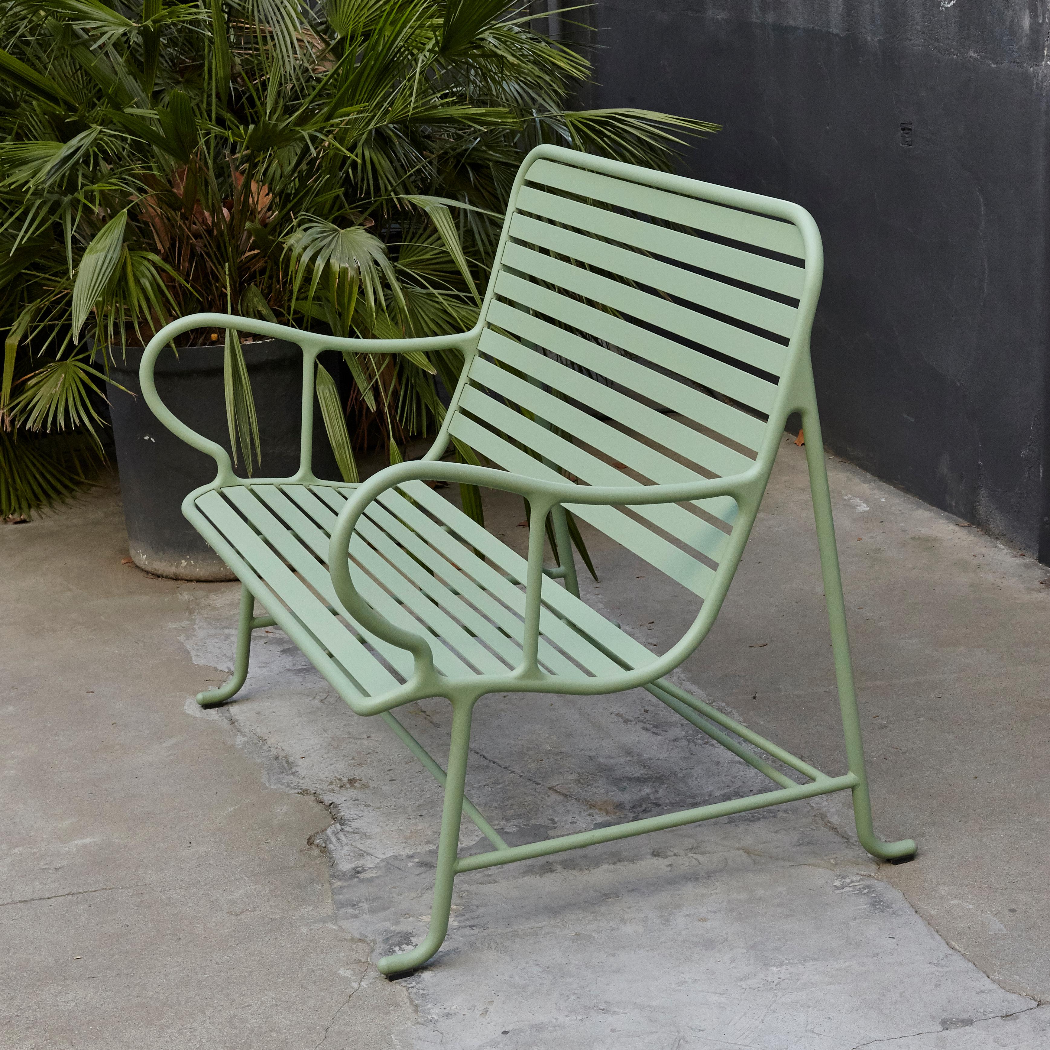 Aluminum Jaime Hayon Contemporary Green Sculptural 'Gardenias' Outdoor Bench for BD