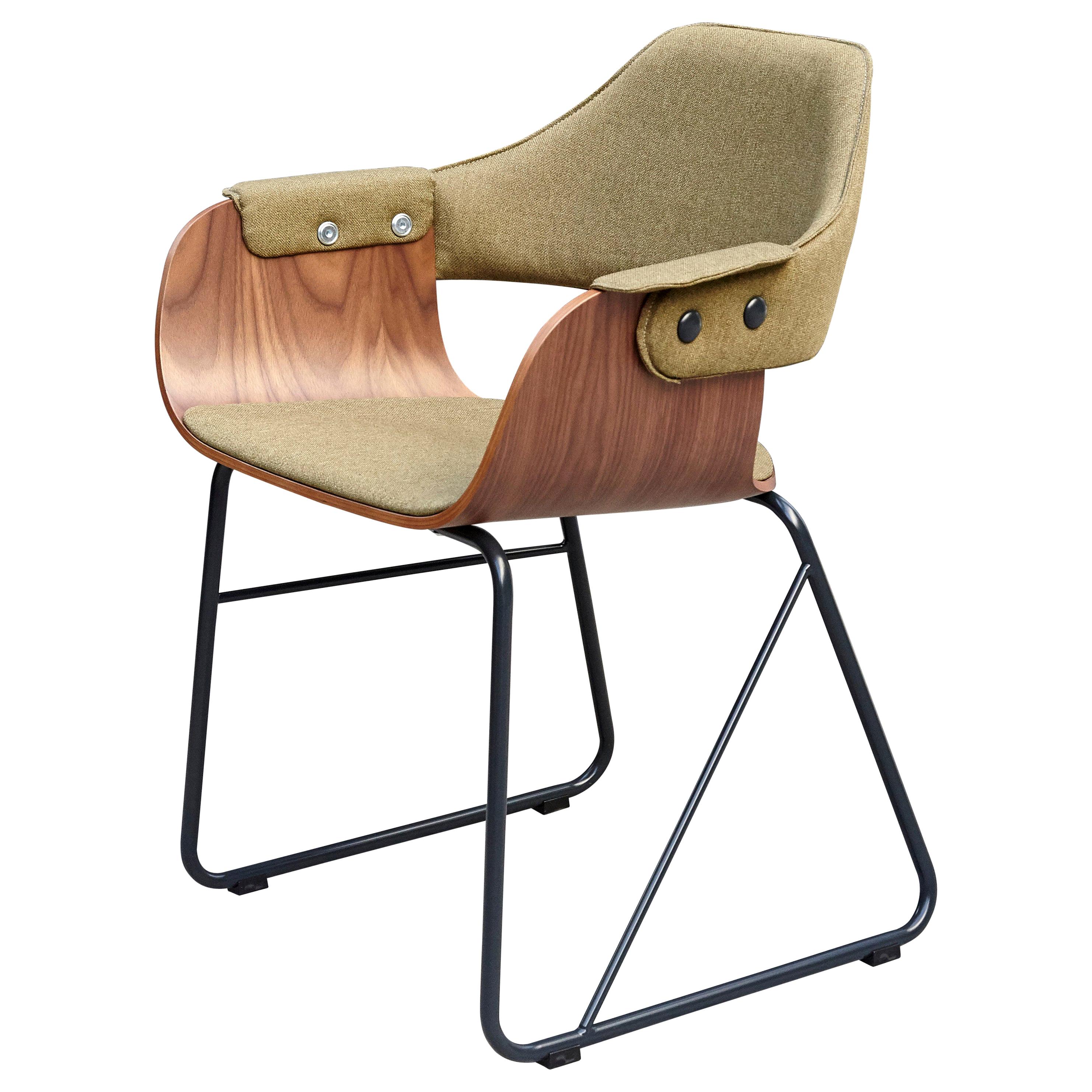Jaime Hayon Contemporary Green Upholstered Wood Chair Showtime by BD Barcelona