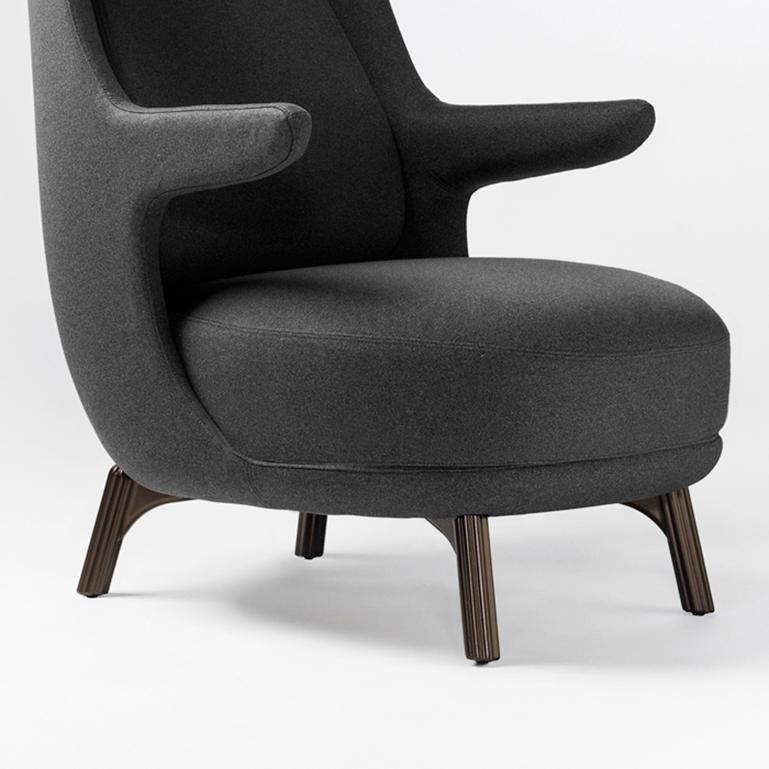 Modern Jaime Hayon, Contemporary Monocolor Grey Upholstery Dino Armchair  For Sale