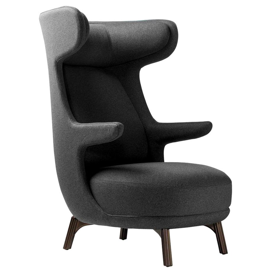 Jaime Hayon, Contemporary Monocolor Grey Upholstery Dino Armchair  For Sale