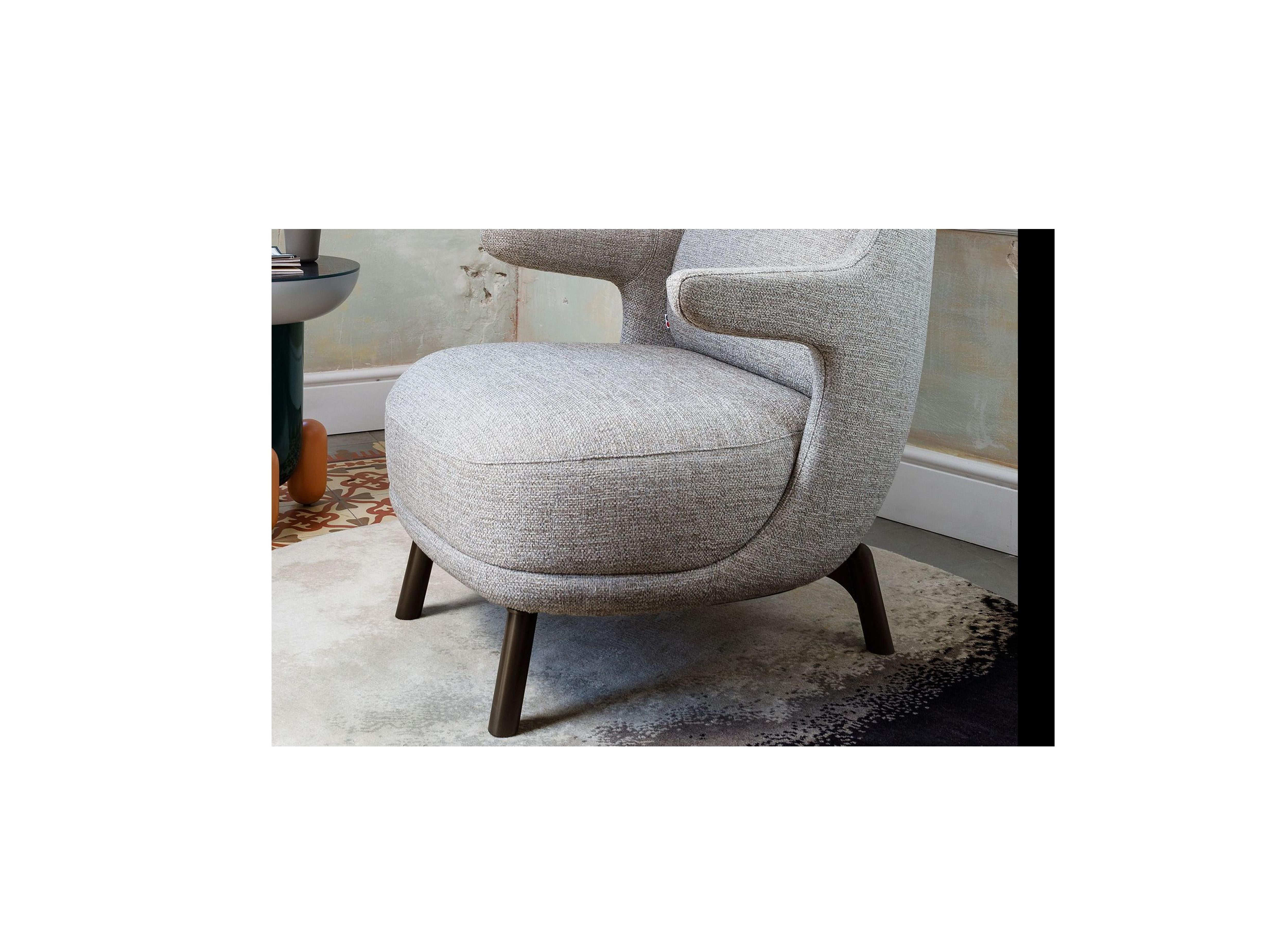 Modern Jaime Hayon, Contemporary, Monocolor in Gray Fabric Upholstery Dino Armchair For Sale